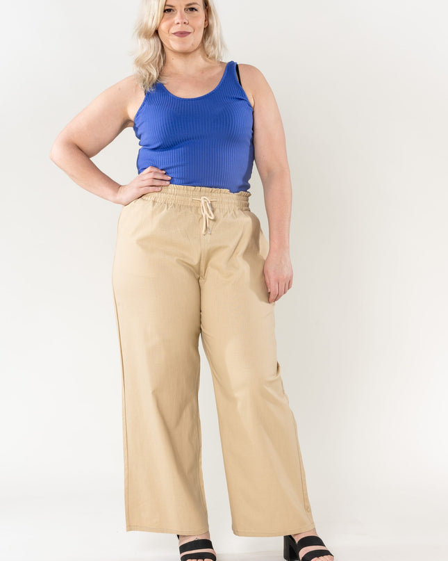 Wholesale Wide Linen Style Sand Pants