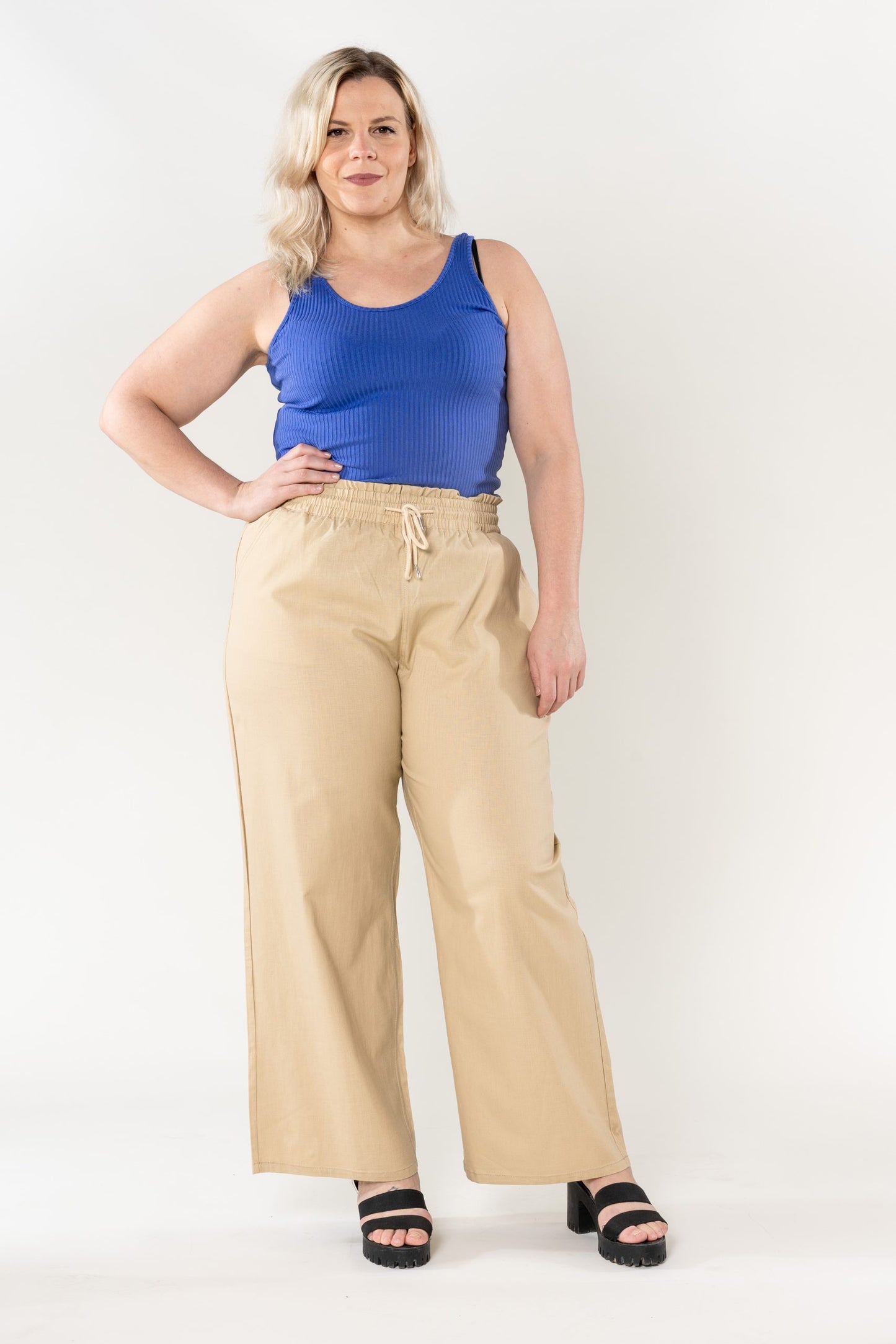 Wholesale Wide Linen Style Sand Pants