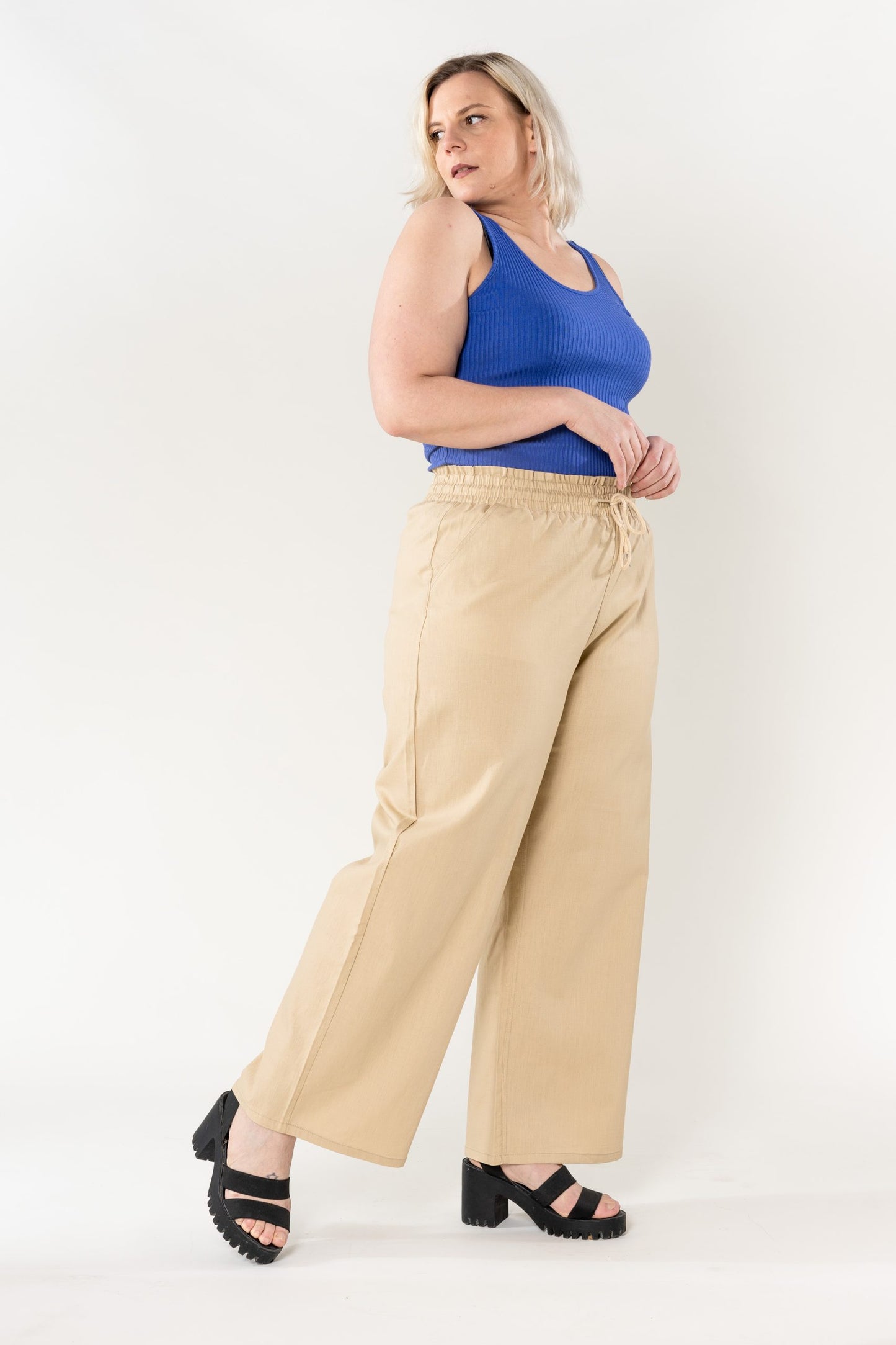 Wholesale Wide Linen Style Sand Pants