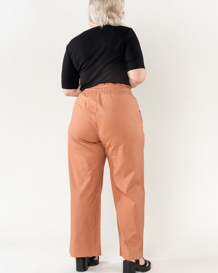 Wholesale Wide Linen Style Terracotta Pants