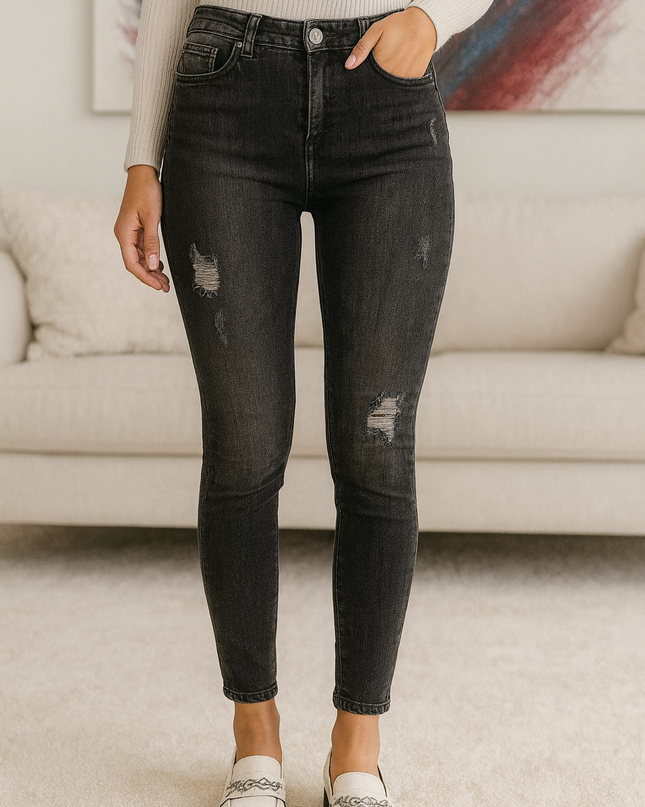 High-Waisted Stretch Skinny Jeans: Flattering, Comfortable, Versatile Denim
