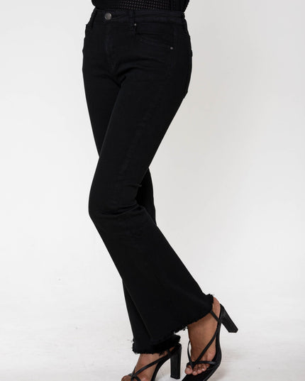 Wholesale Black frayed Bootcut Trousers