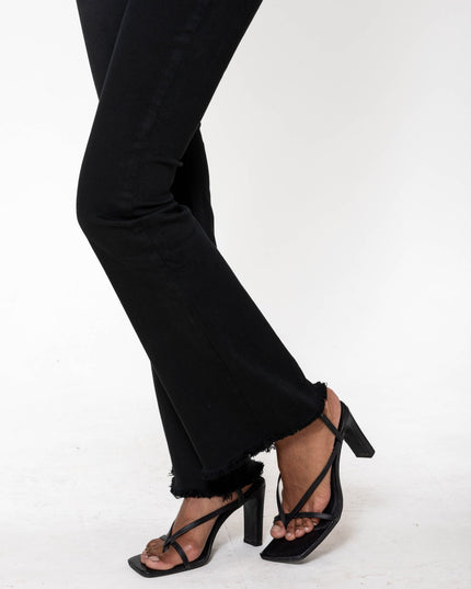 Wholesale Black frayed Bootcut Trousers
