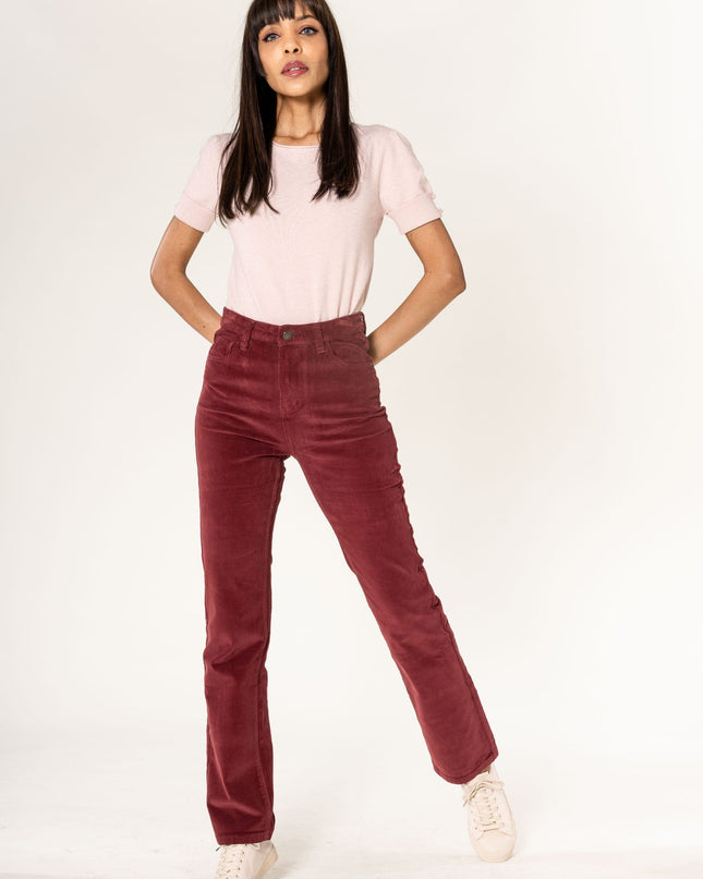 Wholesale Straight Leg Corduroy Trousers Black