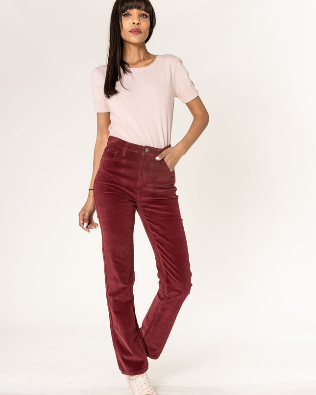 Wholesale Straight Leg Corduroy Trousers Black