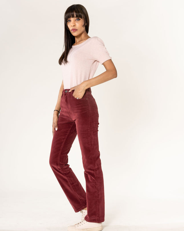 Wholesale Straight Leg Corduroy Trousers Black