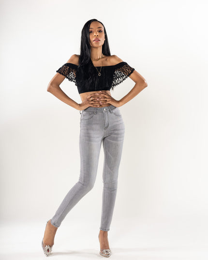 Wholesale Light Gray Push Up Pants