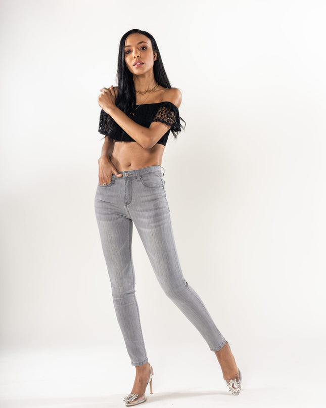 Wholesale Light Gray Push Up Pants