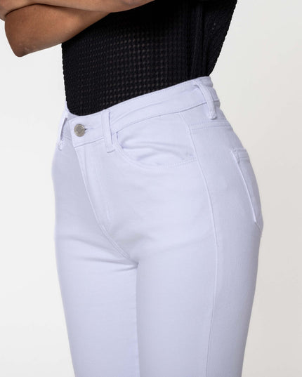 Wholesale white Jeans with buttons at the bottom of the leg