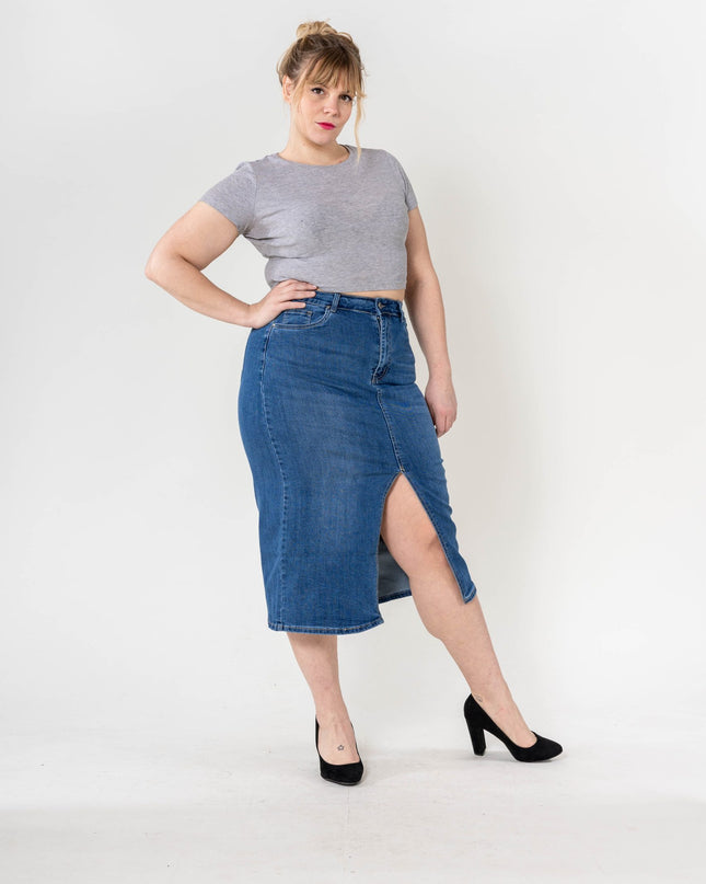Wholesale Denim Long Skirt Jupe longue GT