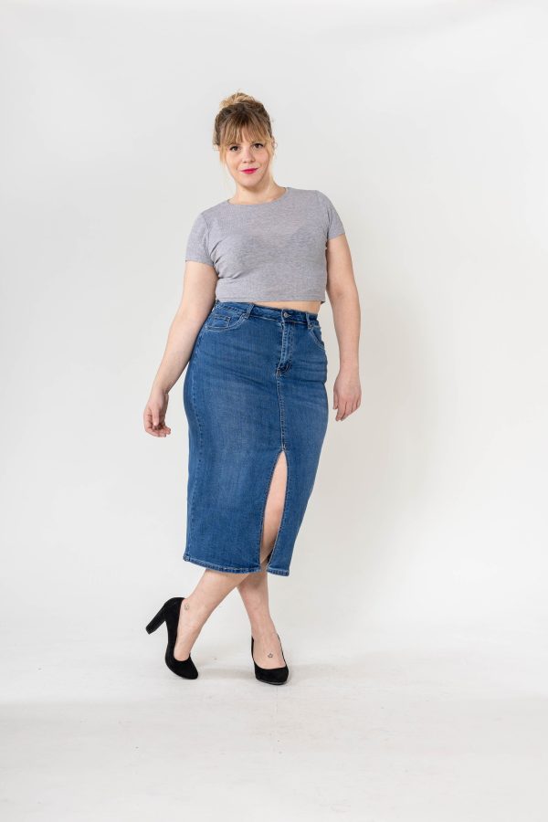 Wholesale Denim Long Skirt Jupe longue GT