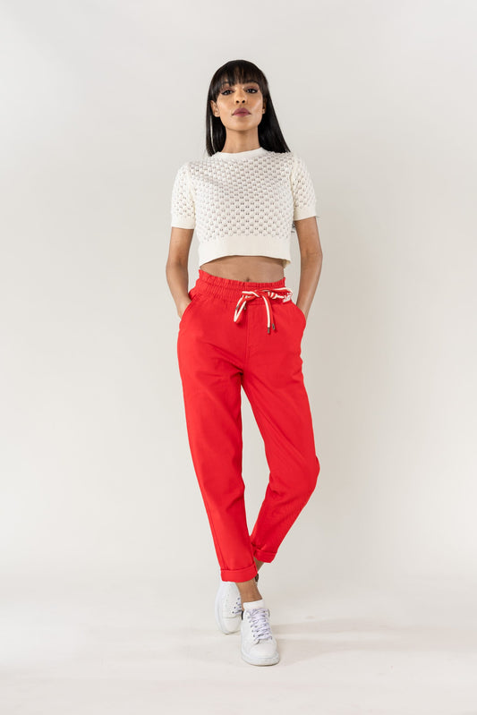 Wholesale Jogging Pants Cotton Red