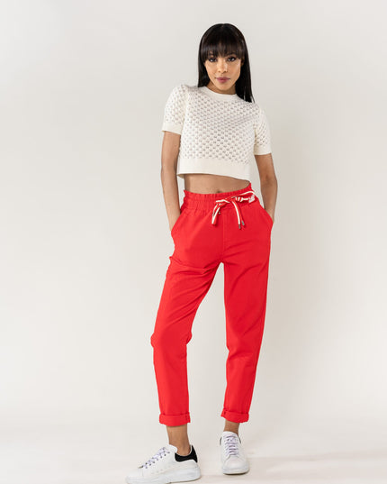 Wholesale Jogging Pants Cotton Red