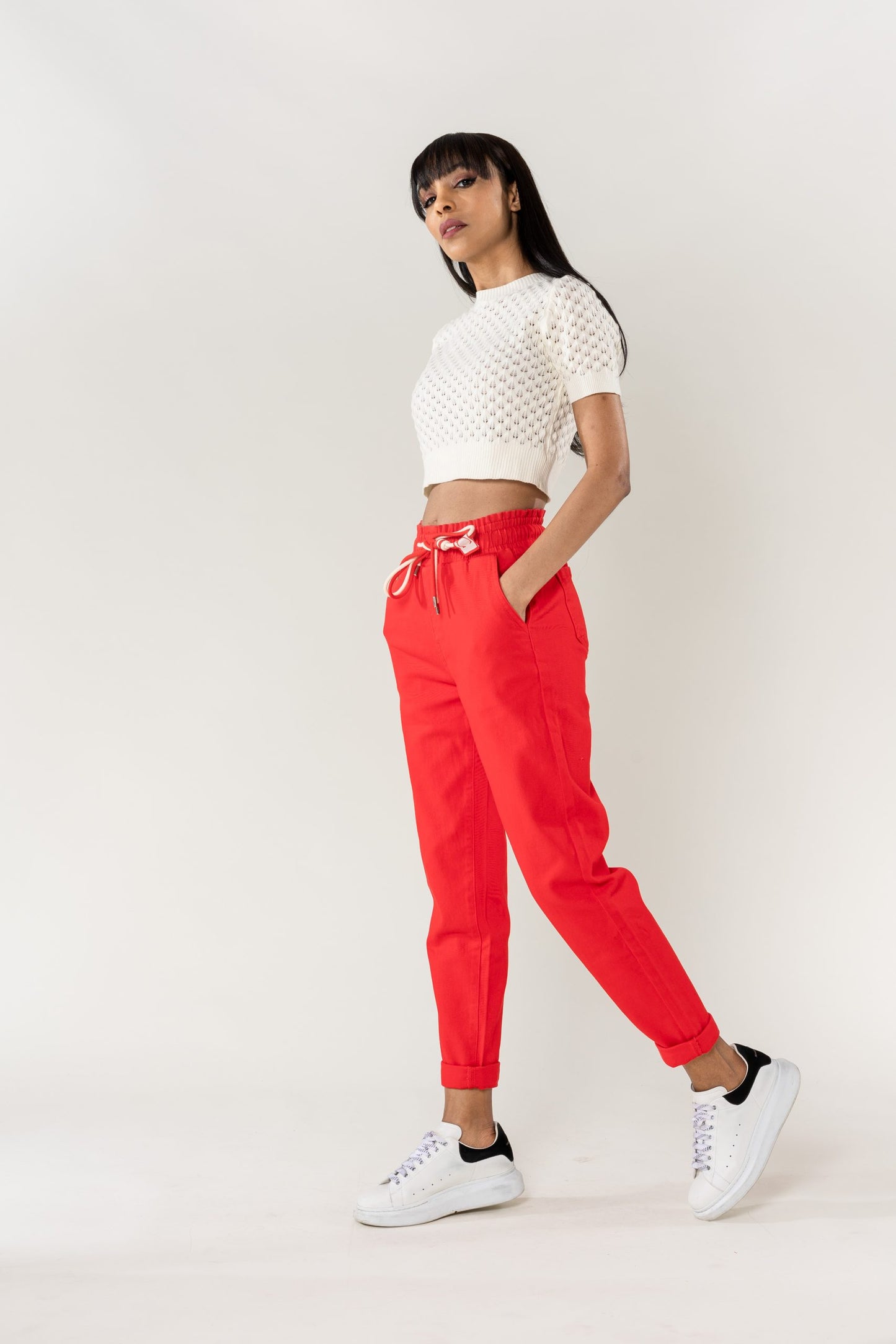 Wholesale Jogging Pants Cotton Red