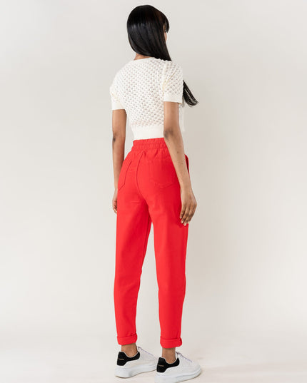 Wholesale Jogging Pants Cotton Red