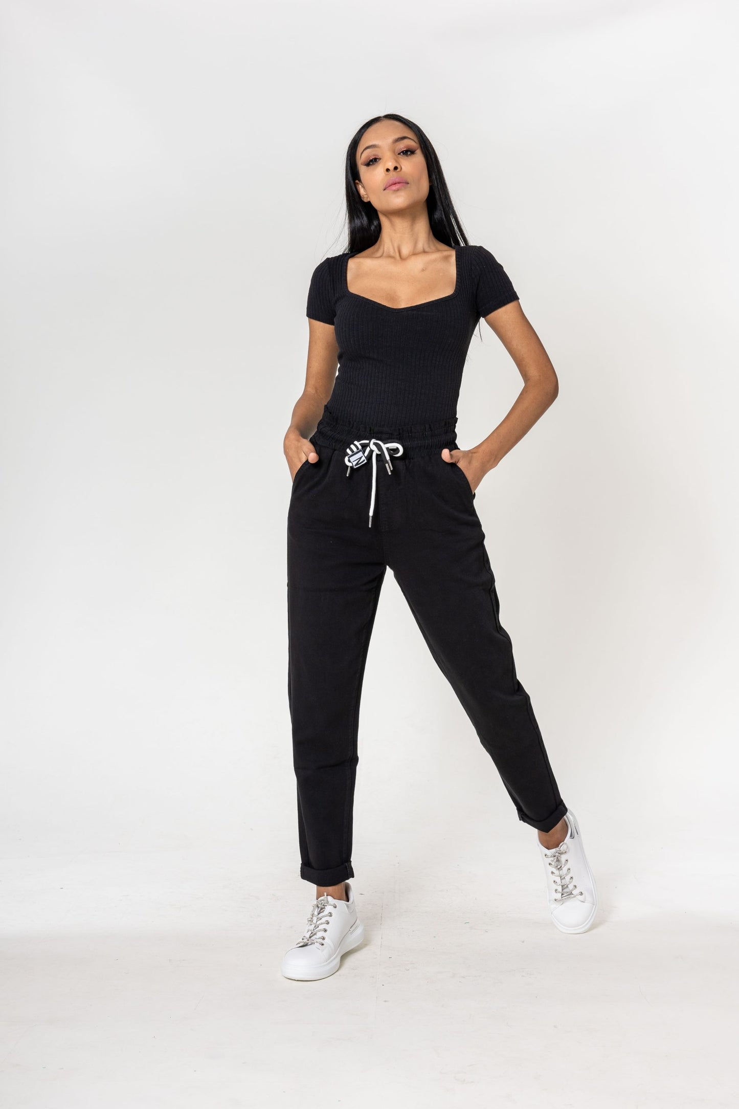 Wholesale Jogging Pants Cotton Black