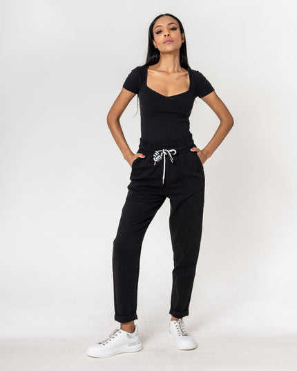Wholesale Jogging Pants Cotton Black