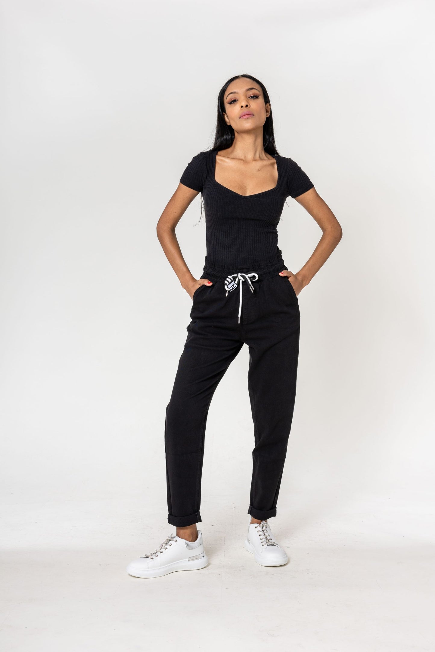 Wholesale Jogging Pants Cotton Black