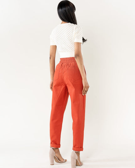Wholesale Jogging Pants Cotton Terracotta