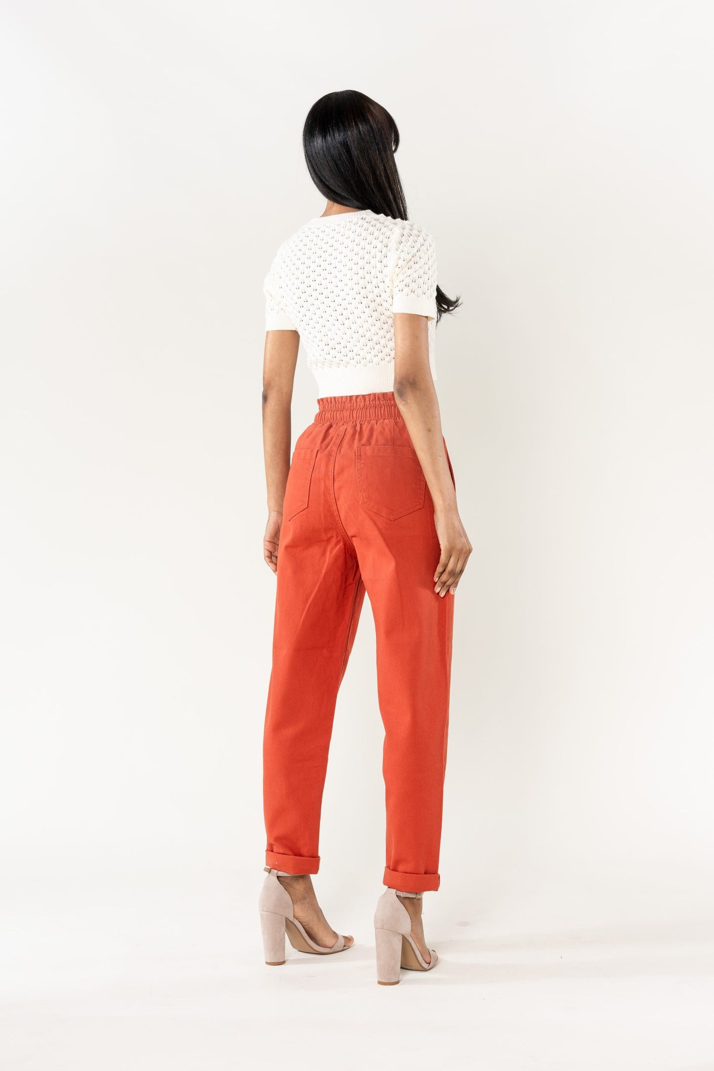 Wholesale Jogging Pants Cotton Terracotta