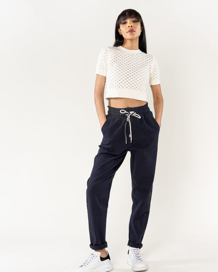 Wholesale Jogging Pants Cotton Navy Blue