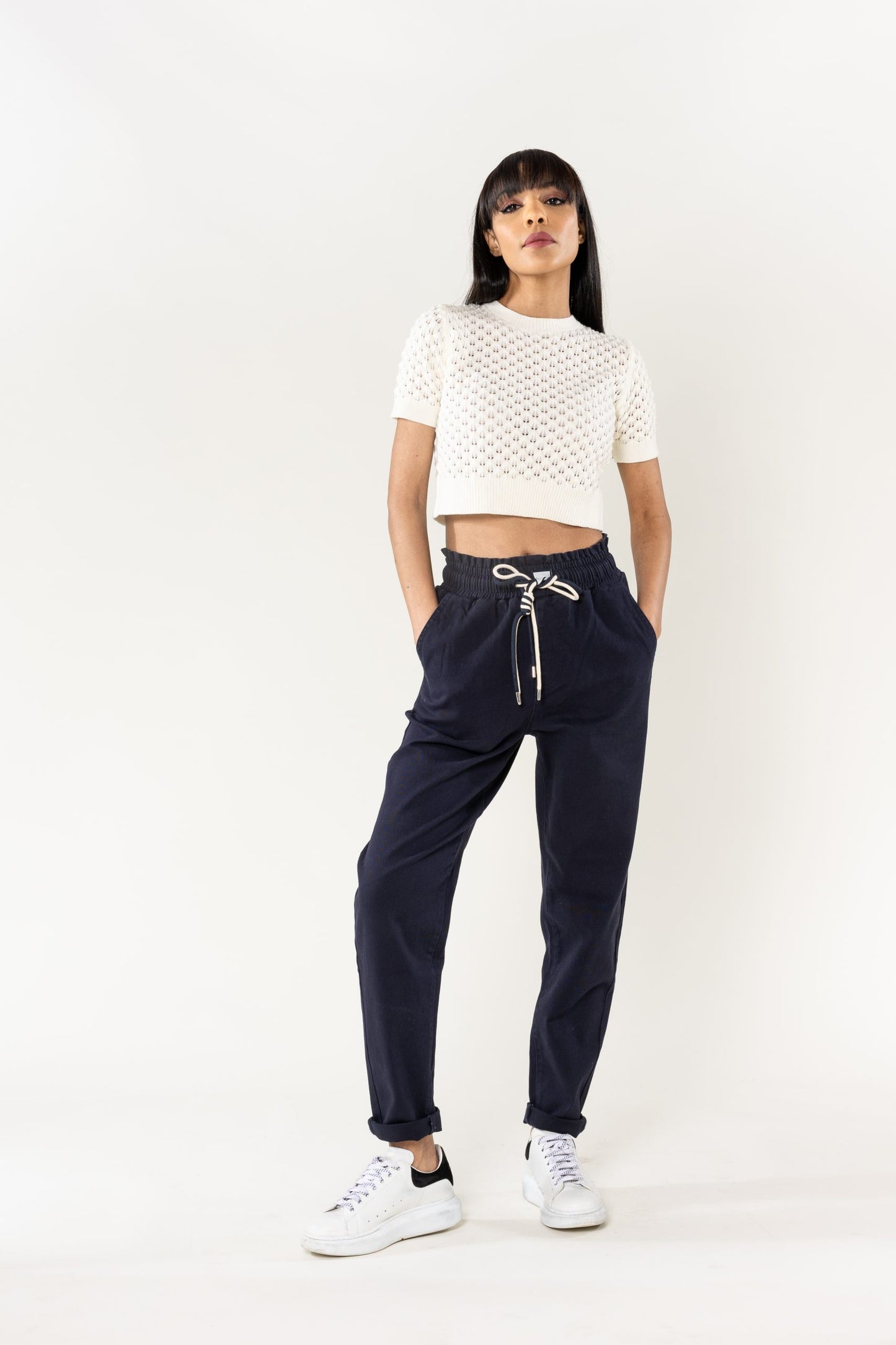 Wholesale Jogging Pants Cotton Navy Blue