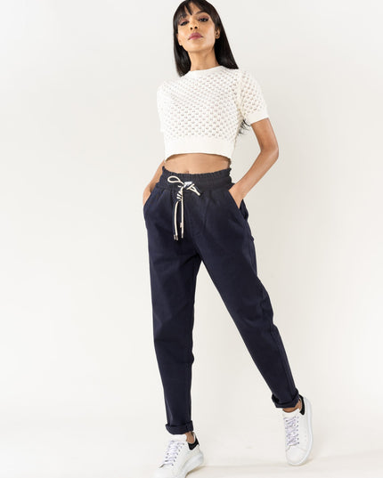 Wholesale Jogging Pants Cotton Navy Blue