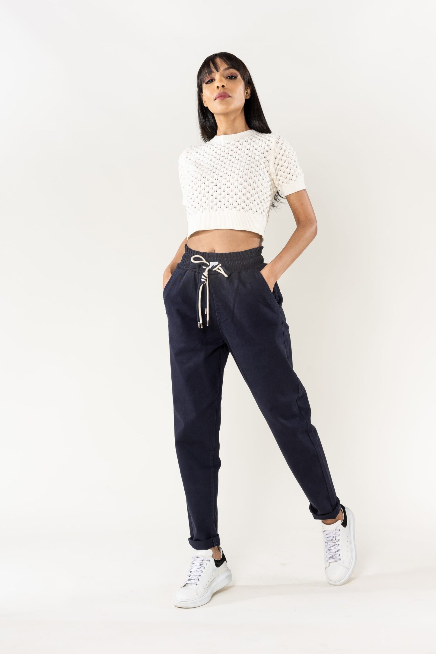 Wholesale Jogging Pants Cotton Navy Blue