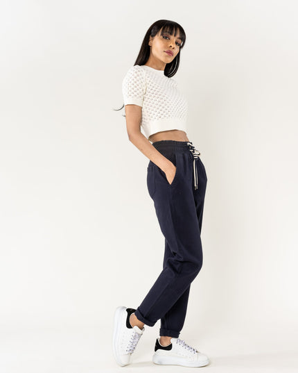 Wholesale Jogging Pants Cotton Navy Blue