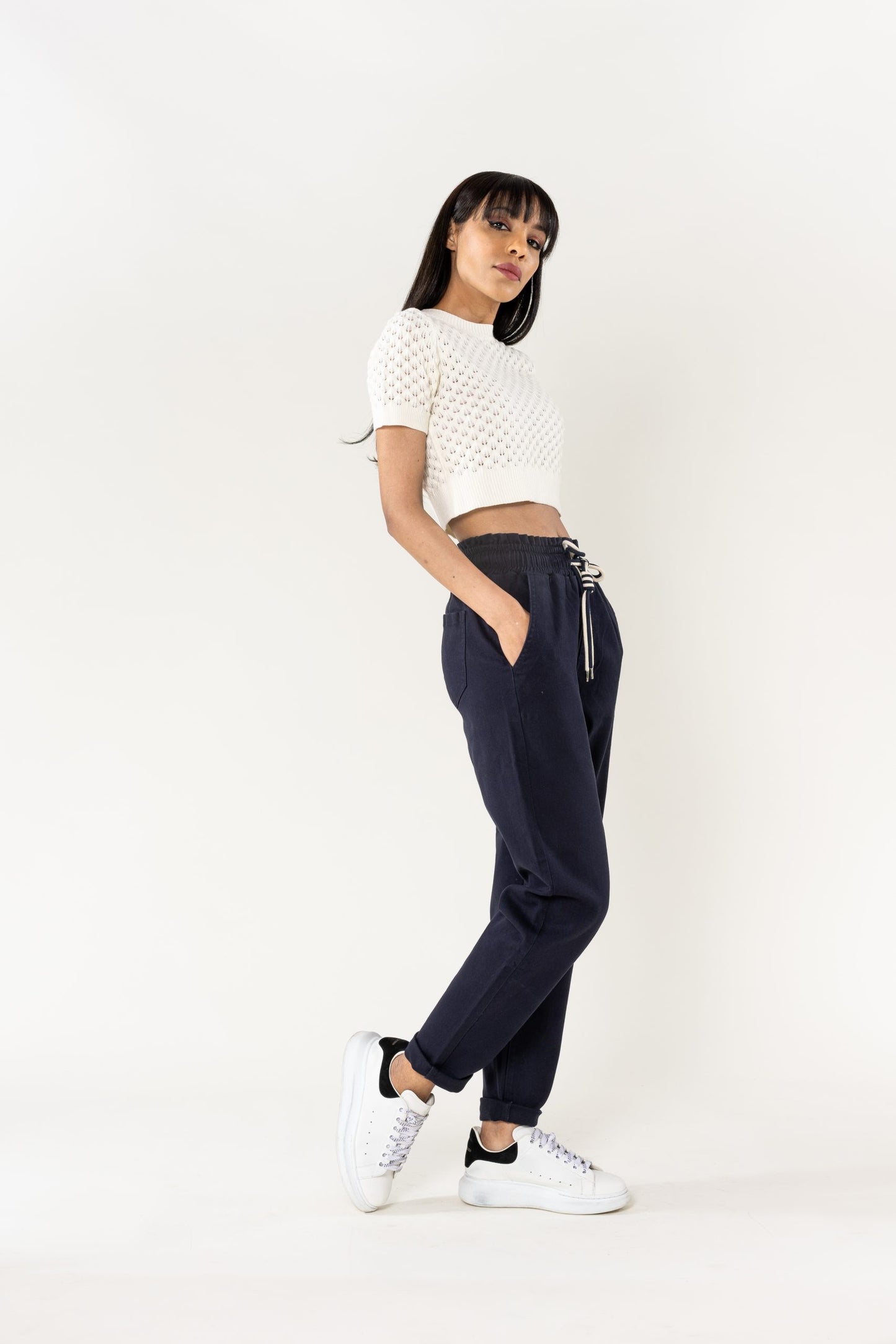 Wholesale Jogging Pants Cotton Navy Blue