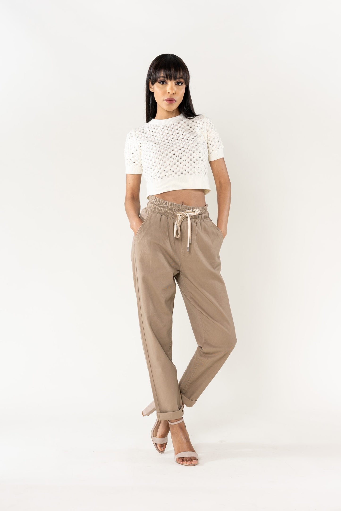 Wholesale Jogging Pants Cotton Sand