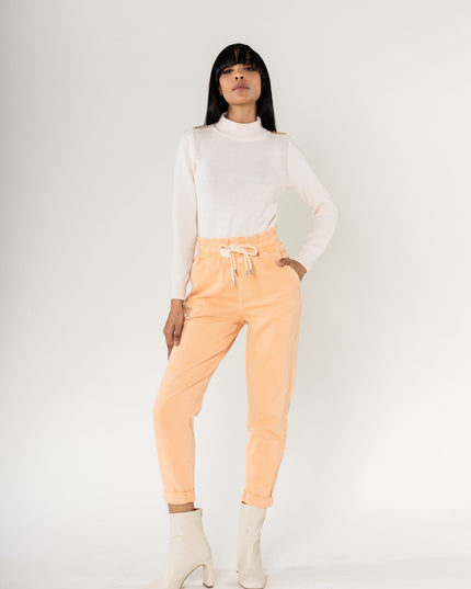 Wholesale Jogging Pants Cotton Orange
