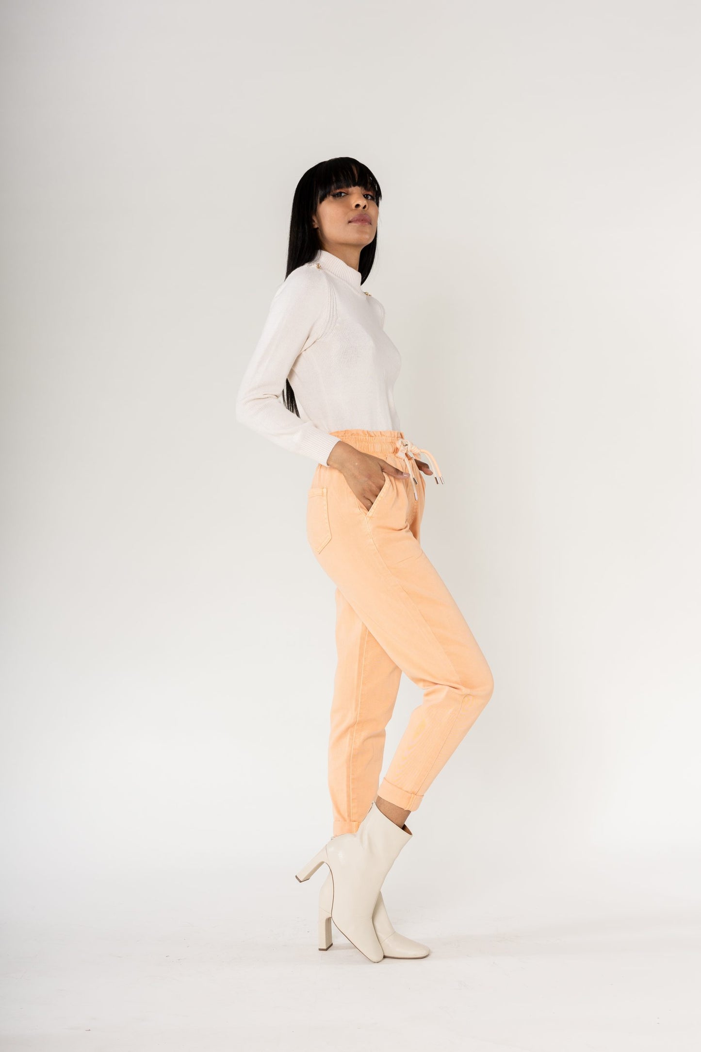 Wholesale Jogging Pants Cotton Orange