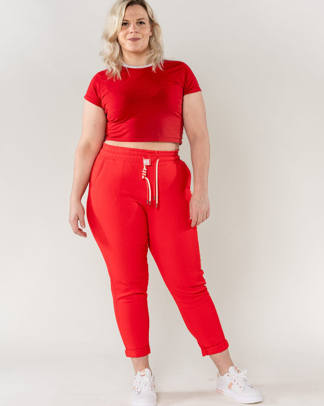 Wholesale Jogging Pants Cotton Red