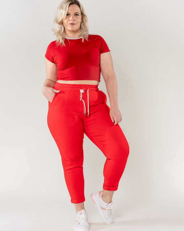 Wholesale Jogging Pants Cotton Red