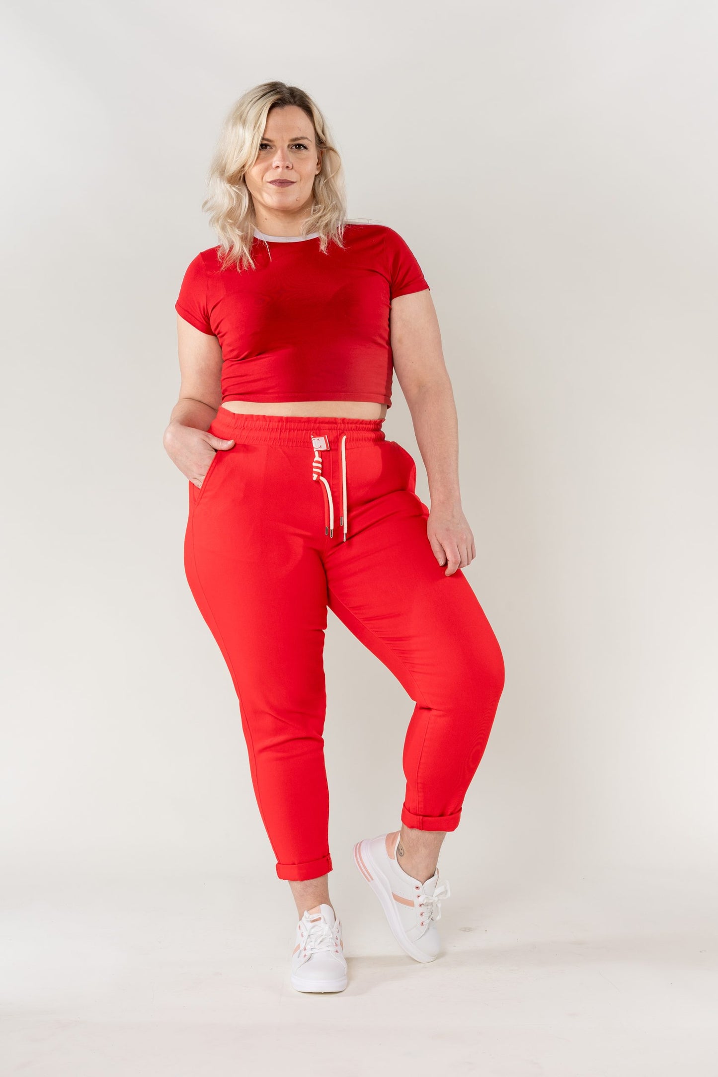 Wholesale Jogging Pants Cotton Red