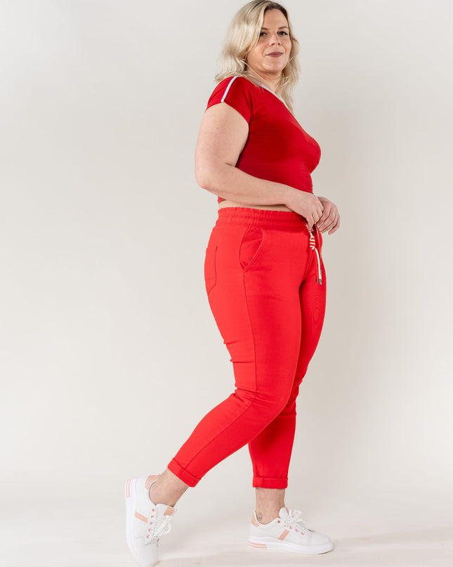 Wholesale Jogging Pants Cotton Red
