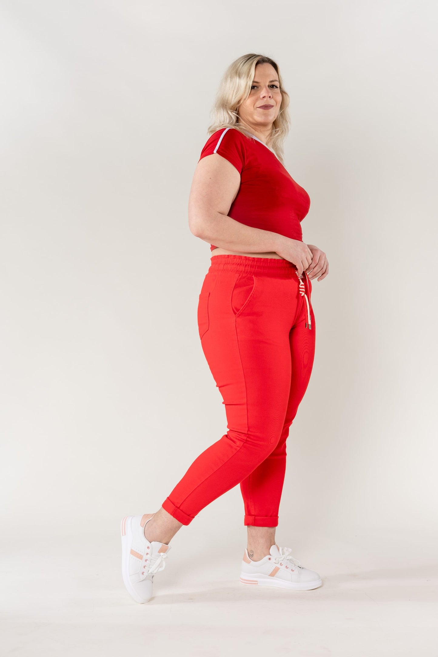 Wholesale Jogging Pants Cotton Red