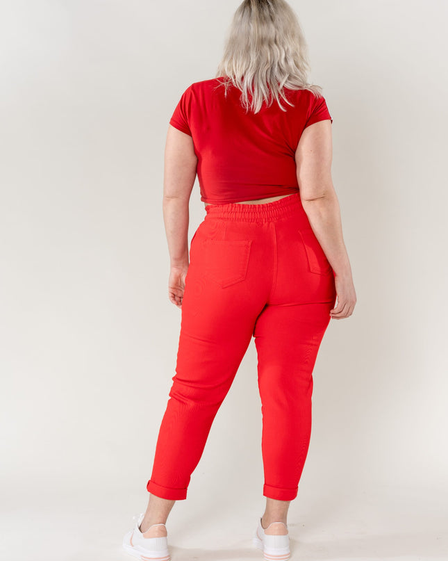 Wholesale Jogging Pants Cotton Red