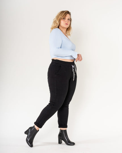 Wholesale Jogging Pants Cotton Black