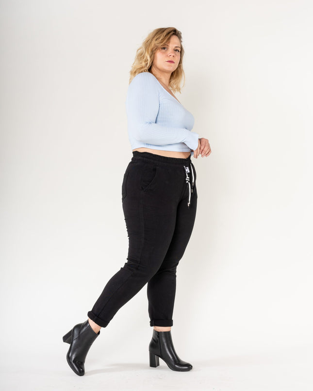 Wholesale Jogging Pants Cotton Black
