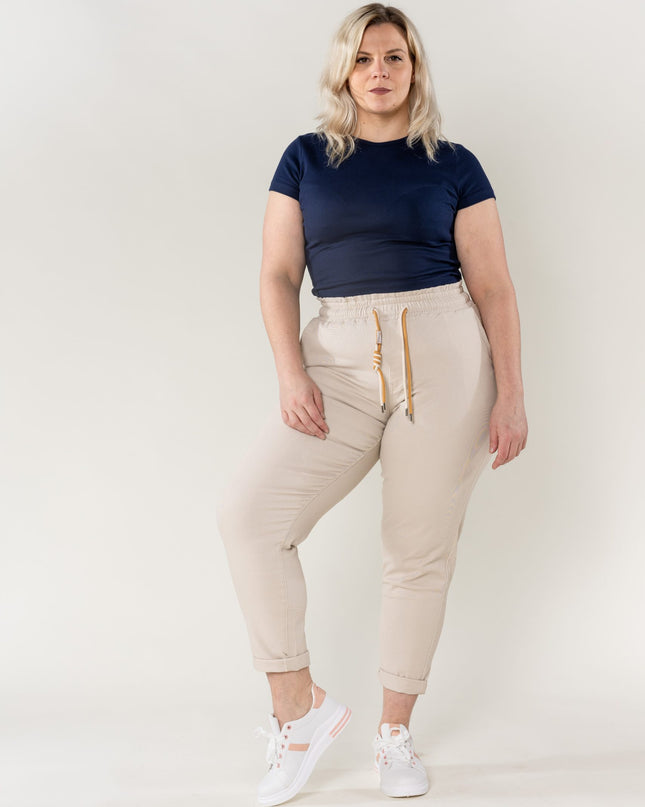 Wholesale Jogging Pants Cotton Beige