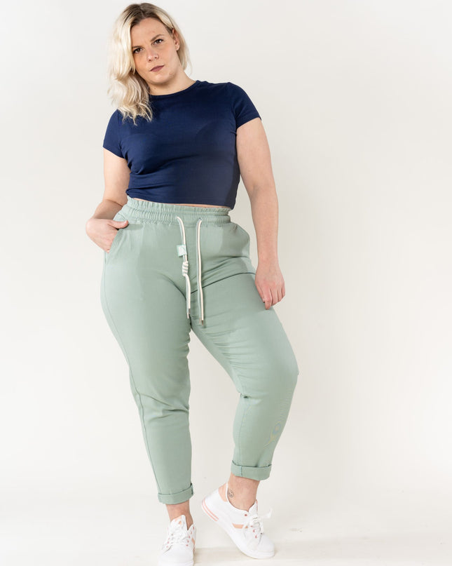 Wholesale Jogging Pants Cotton Sage