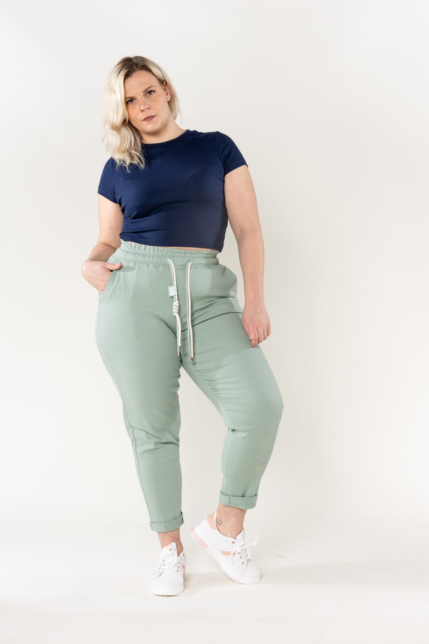 Wholesale Jogging Pants Cotton Sage