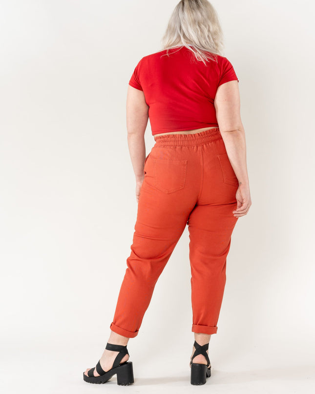 Wholesale Jogging Pants Cotton Terracotta