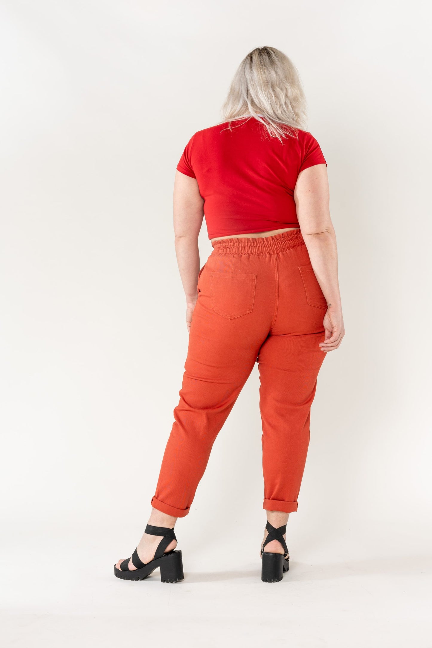 Wholesale Jogging Pants Cotton Terracotta