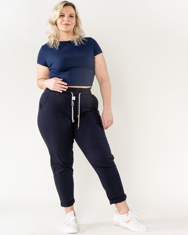 Wholesale Jogging Pants Cotton Navy Blue