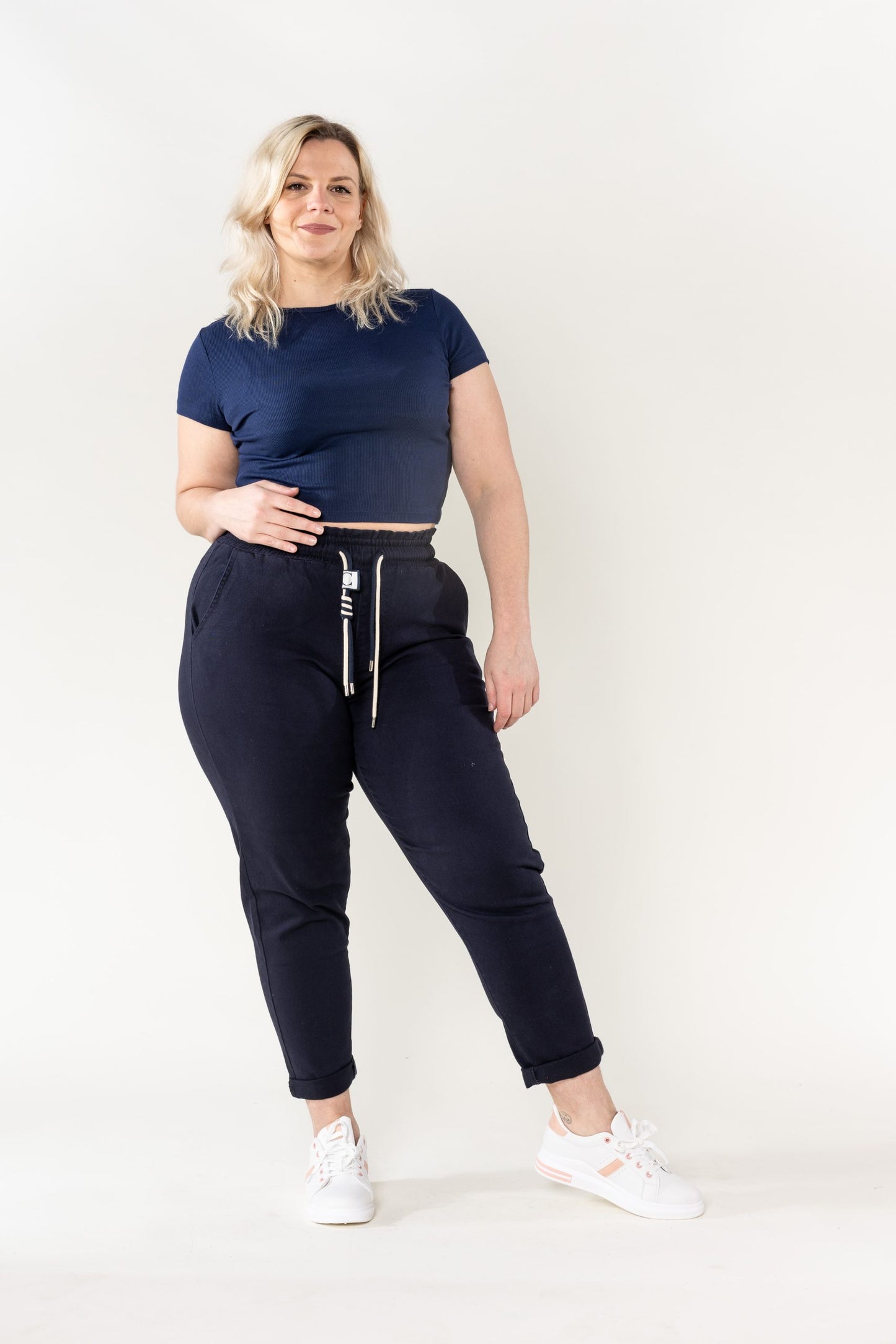 Wholesale Jogging Pants Cotton Navy Blue