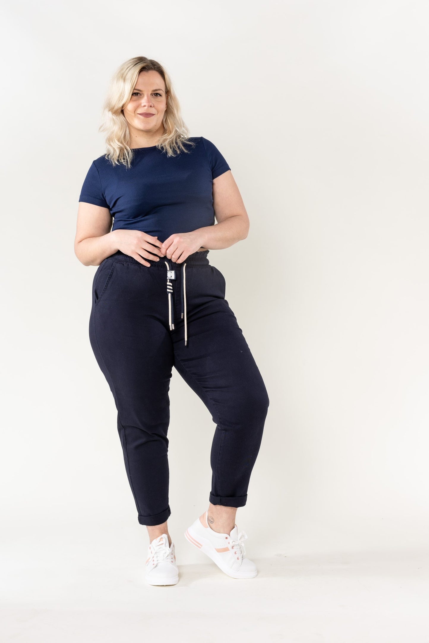 Wholesale Jogging Pants Cotton Navy Blue