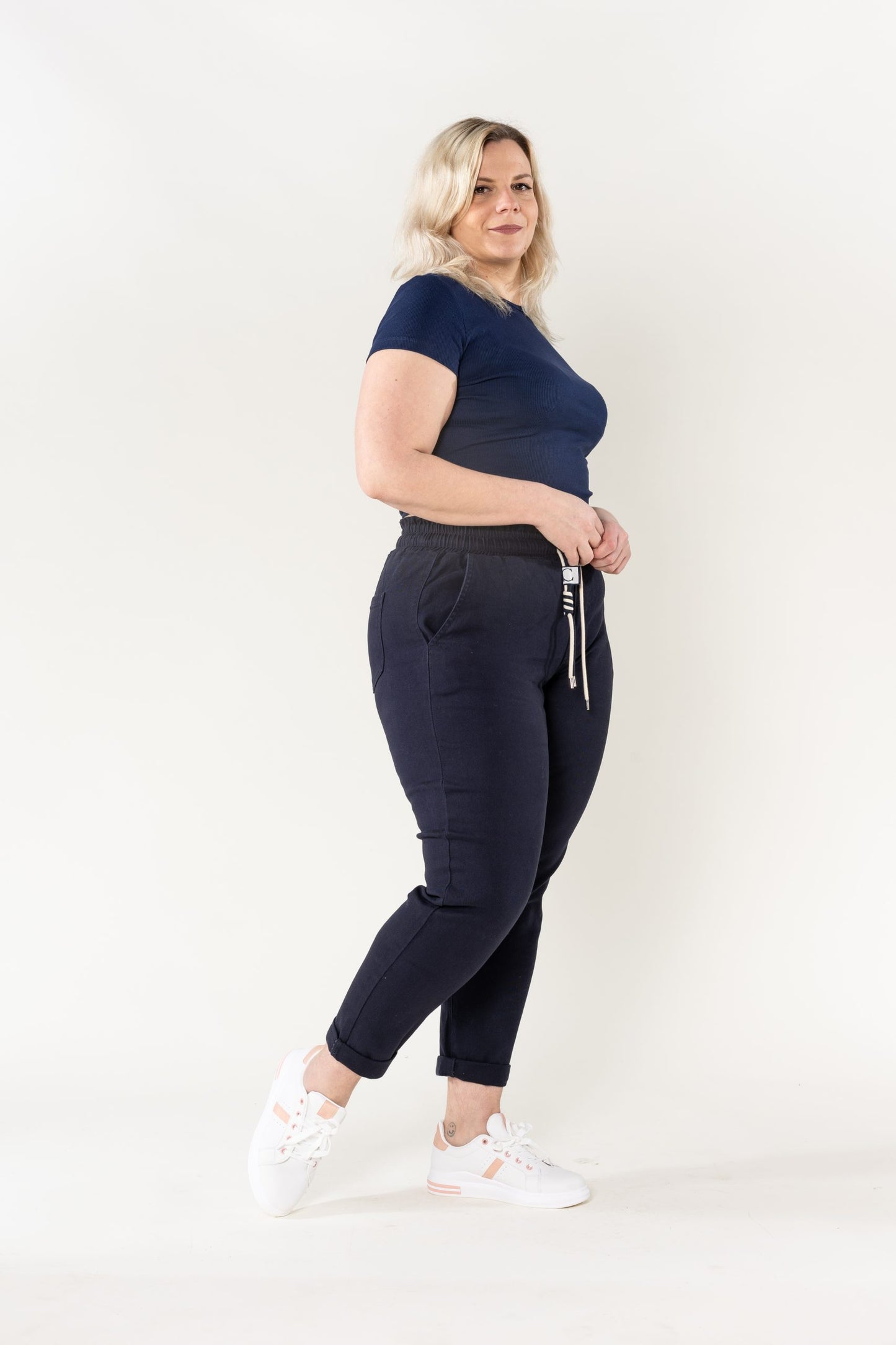 Wholesale Jogging Pants Cotton Navy Blue